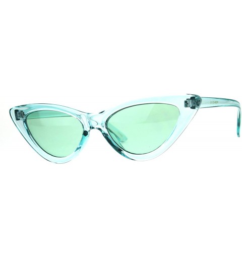 Cat Eye Womens Gothic Cat Eye Pop Color Funk Vintage Sunglasses - Green - CJ180ZZATMM $8.86