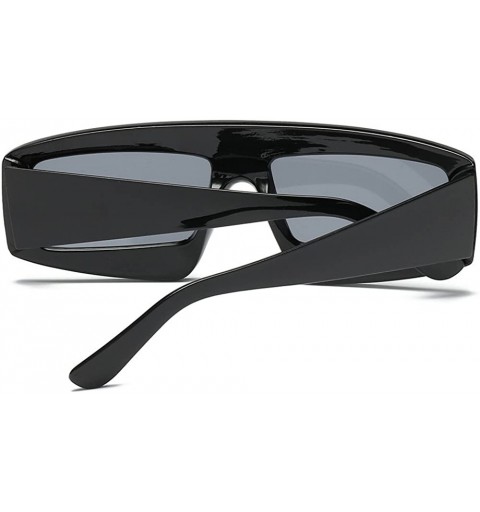 Oval Sunglasses Sports Polarized Goggles Polarized Glasses Eyewear - Black - CK18QQOTIOI $9.46