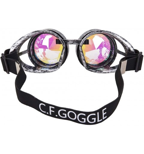 Goggle Rainbow Prism Kaleidoscope Glasses Victorian Style Steampunk Goggles - Old Silver - CT18SAUECO7 $11.24