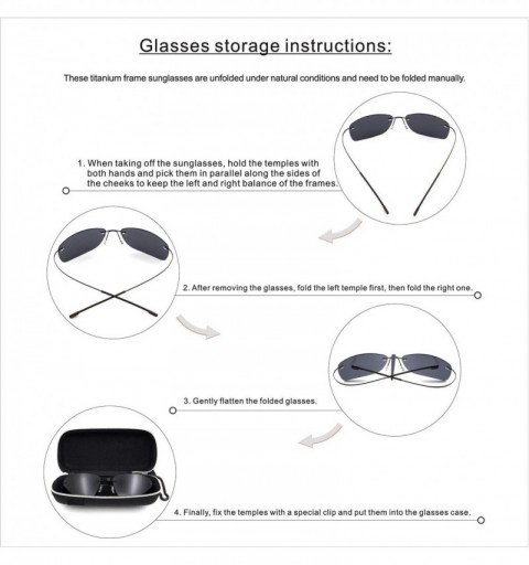 Sport Ultra Light Rimless Sunglasses for Men and Women Pure Titanium Polarized Fashion Ladies Sun Glasses - CP18NW4DGWD $19.40