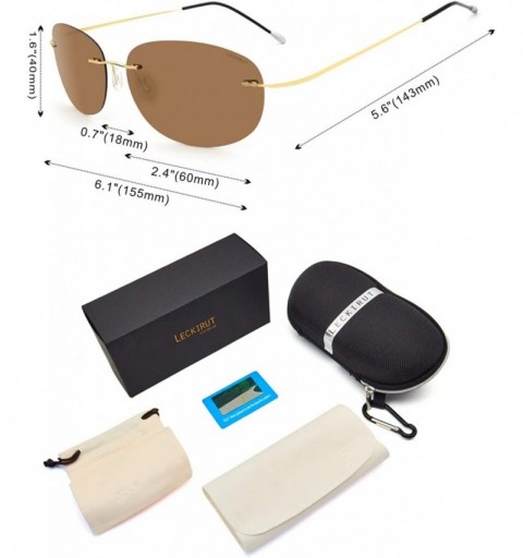 Sport Ultra Light Rimless Sunglasses for Men and Women Pure Titanium Polarized Fashion Ladies Sun Glasses - CP18NW4DGWD $19.40