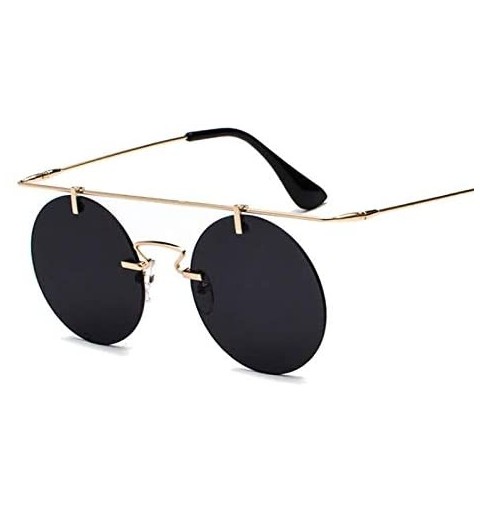 Rectangular Fashion Men Women Designer Glasses Classic Round Rimless Steampunk Sunglasses Vintage Eyewear - C7 - CF18Y48N5EY ...
