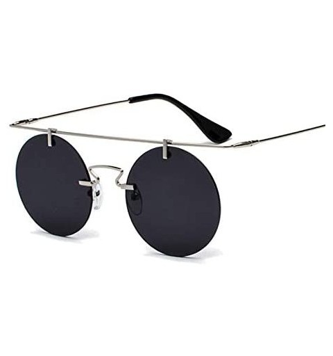 Rectangular Fashion Men Women Designer Glasses Classic Round Rimless Steampunk Sunglasses Vintage Eyewear - C7 - CF18Y48N5EY ...