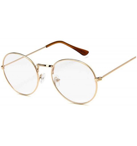 Round Vintage Round Sunglasses Women Er Retro Luxury Sun Glasses Small Mirror Ladies Oculos - Gold - C1198AI7ZGD $32.65