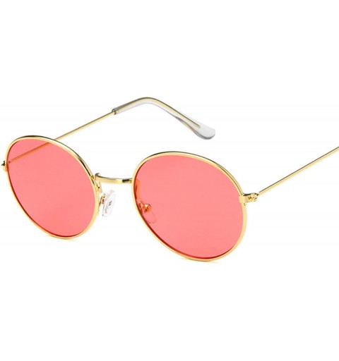 Round Vintage Round Sunglasses Women Er Retro Luxury Sun Glasses Small Mirror Ladies Oculos - Gold - C1198AI7ZGD $32.65
