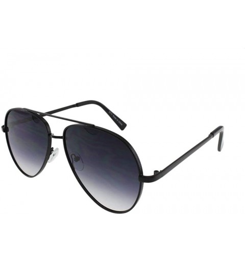 Aviator Jaxon - Textured Metal Frame Aviator Sunglasses - Black / Smoke - C2196RO7XLI $25.72