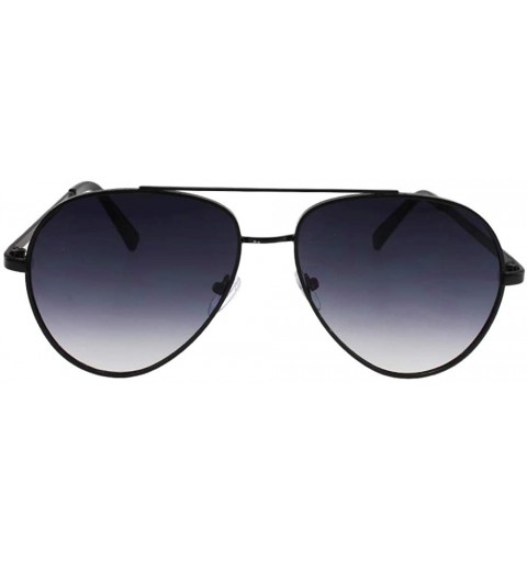 Aviator Jaxon - Textured Metal Frame Aviator Sunglasses - Black / Smoke - C2196RO7XLI $12.55