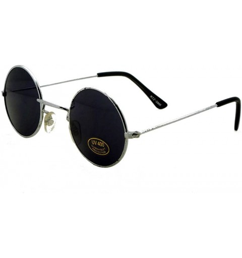 Round John Lennon Small Frame Retro Round Sunglasses !! (Silver) - CO11EJLVOVH $14.40