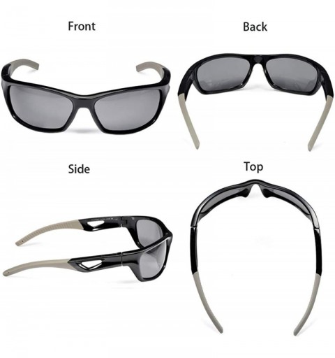 Shield Polarized Sports Sunglasses Baseball Glasses Shades for Men TR90 durable Frame for Driving Running Fishing 82021 - CT1...