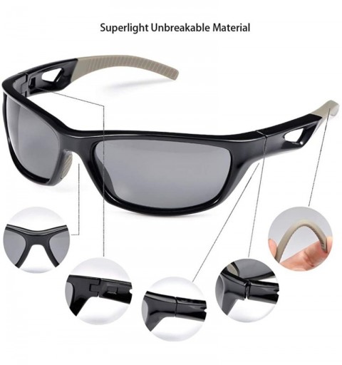Shield Polarized Sports Sunglasses Baseball Glasses Shades for Men TR90 durable Frame for Driving Running Fishing 82021 - CT1...