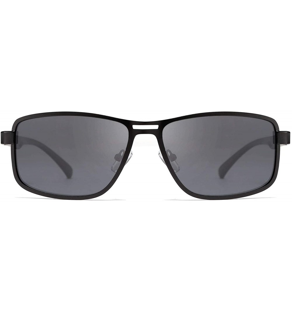 Rectangular Polarized Sunglasses for Men Lightweight TR90 Frame UV400 Protection Square Sun Glasses - Leopard - C418AEIN2WN $...
