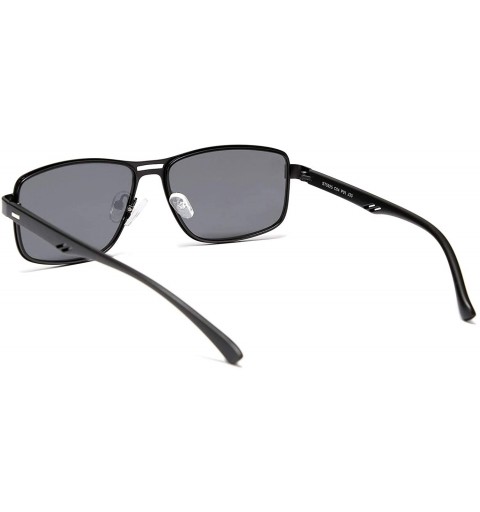 Rectangular Polarized Sunglasses for Men Lightweight TR90 Frame UV400 Protection Square Sun Glasses - Leopard - C418AEIN2WN $...