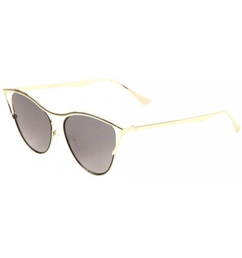 Cat Eye Women's Cat Eye Wire Metal Frame Retro Sunglasses - Gold Metallic Frame - CG18WOCGWY0 $9.99