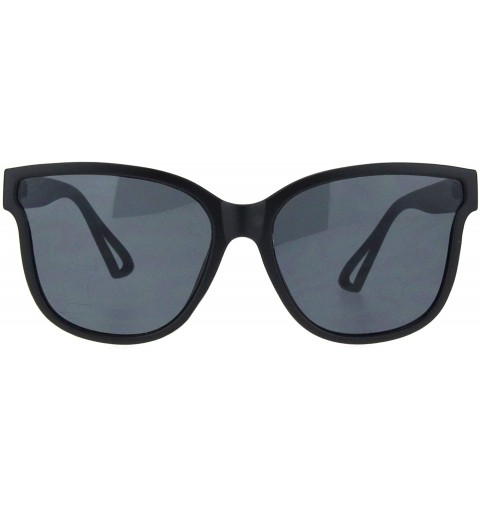Square Womens Square Butterfly Sunglasses Classy Modern Fashion Shades UV 400 - Matte Black (Black) - CC1936EY6N7 $9.41