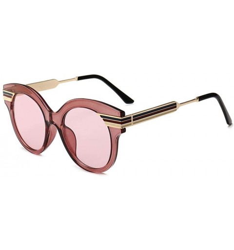 Rectangular Line Leg Circular Sunglasses Street Shots Luxurious and Fashionable - C2 Powder Tablets - CL18W2NM8Z3 $22.89