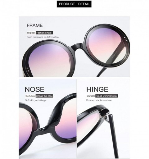 Oversized Trendy Oversized Round Sunglasses for Women Big Frame Eyewear UV Protection - C6 - CK190OGCT8X $15.58