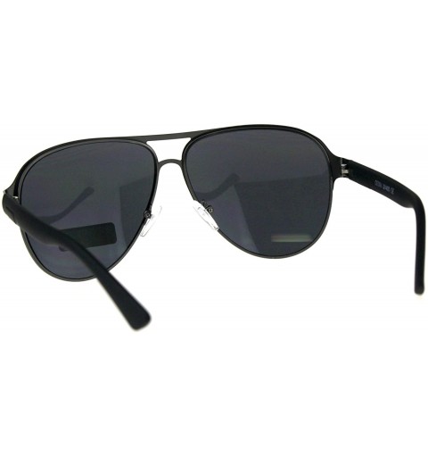 Aviator Mens Aviator Sunglasses Metal & Plastic Designer Style Shades UV 400 - Gunmetal (Black) - CA18HKUSWUC $12.08