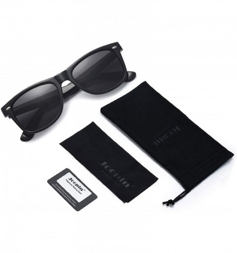 Aviator Unisex Polarized Sunglasses Men Women Retro Designer Sun Glasses - Matte Black Simple Packaging - CI12OBIW332 $9.92