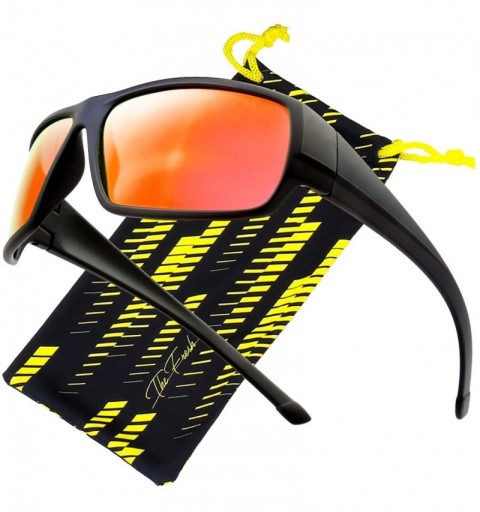 Sport Rectangle Lightweight Polarized Sunglasses for Men Women - S101-matte Black - CO18EYEIT6Y $30.64