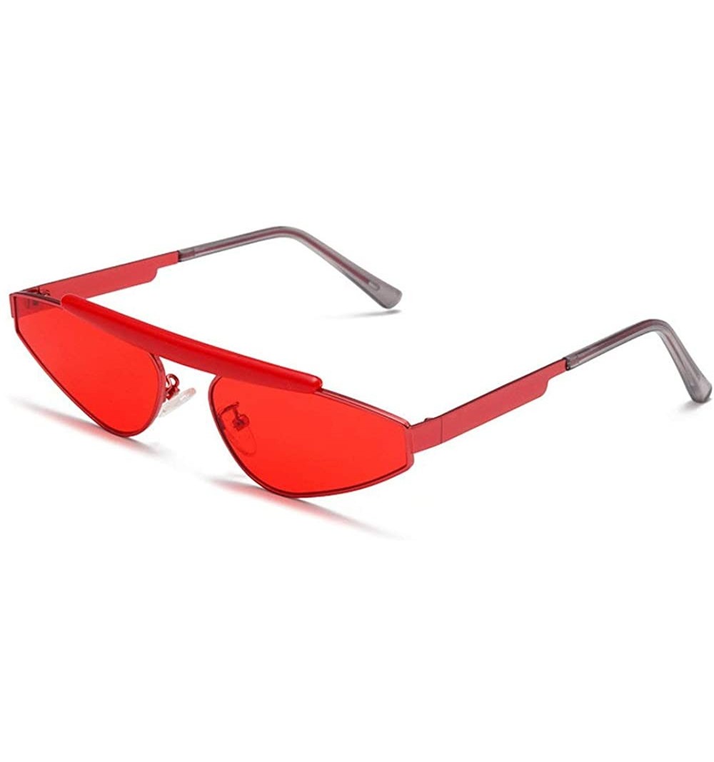 Square Sunglasses Luxury Glasses Eyewear Shades - Red - C118T7G2QAN $14.79