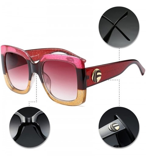 Oversized New Women Fashion Oversized Sunglasses UV400 Protection - Style 02 - CI18GWN9QTK $13.93