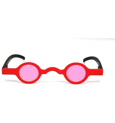 Goggle Small Round Sunglasses Women Retro Brand Designer Punk Sun Glasses Vintage Goggles Red Shades - Red&purple - CN192SK5C...