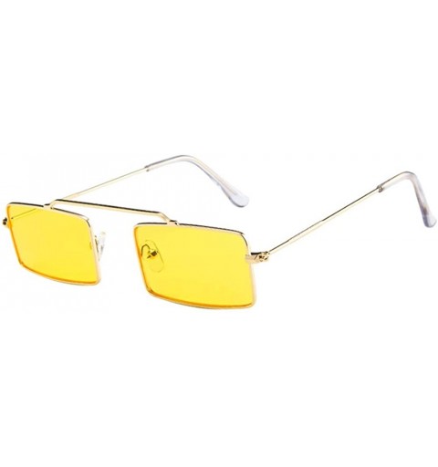 Goggle Unisex Fashion Eyewear Unique Sunglasses Rectangle Vintage Glasses - Multicolor F - CE197CGWCL0 $19.30