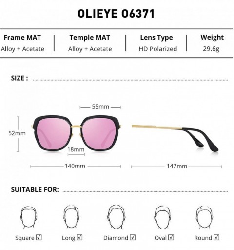 Round Vintage Oversized Shield Frame Women's Polarized Sunglasses Holiday Sunglasses for Women with Gift Box O6371 - CZ18H30Y...