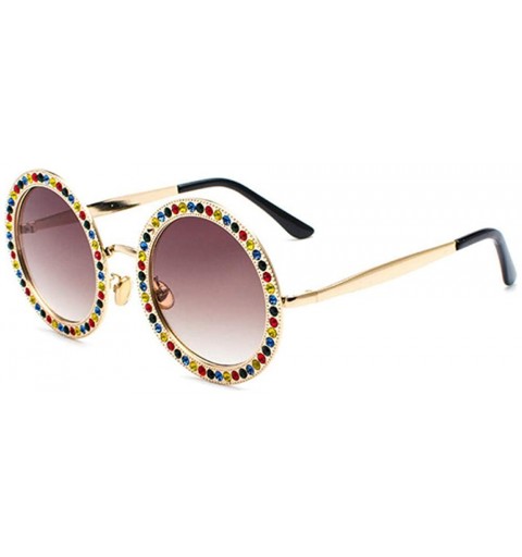 Cat Eye Three Line Electroplated Sunglasses Diamond Diamonds - C918X7OQ695 $50.69