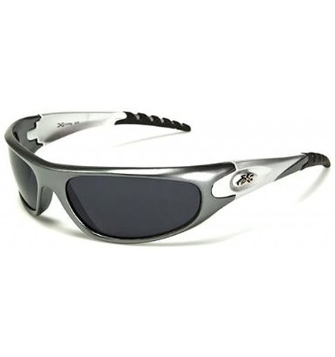 Sport Mens Wrap Running Triathalon Golf Sports Baseball Sunglasses xl875 - Gunmetal W Silver - C611CDKYD4V $11.55