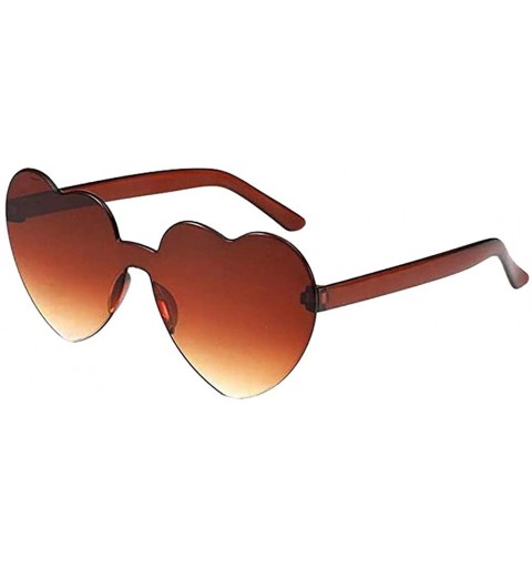 Goggle Love Heart Shaped Sunglasses Women PC Frame Resin Lens Sunglasses UV400 Sunglass - Multicolor - C4190E3XG2M $20.00