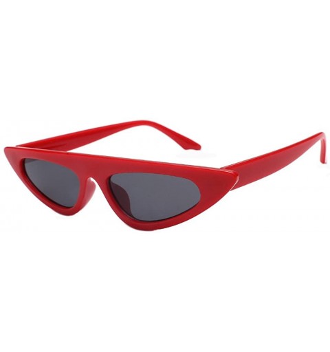 Cat Eye Stylish Sunglasses for Men Women 100% UV protectionPolarized Sunglasses - Red - CQ18S0QNOLR $6.63