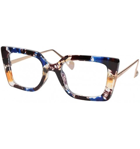 Butterfly Anti-Blue Block Light Pearl Inlay Arm Cat Eye Reading Glasses - Anti Blue - Marble Pattern as Picture - CZ18X6NIOXA...