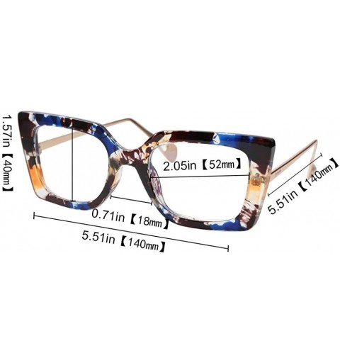 Butterfly Anti-Blue Block Light Pearl Inlay Arm Cat Eye Reading Glasses - Anti Blue - Marble Pattern as Picture - CZ18X6NIOXA...