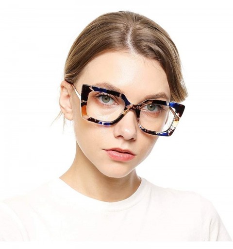 Butterfly Anti-Blue Block Light Pearl Inlay Arm Cat Eye Reading Glasses - Anti Blue - Marble Pattern as Picture - CZ18X6NIOXA...