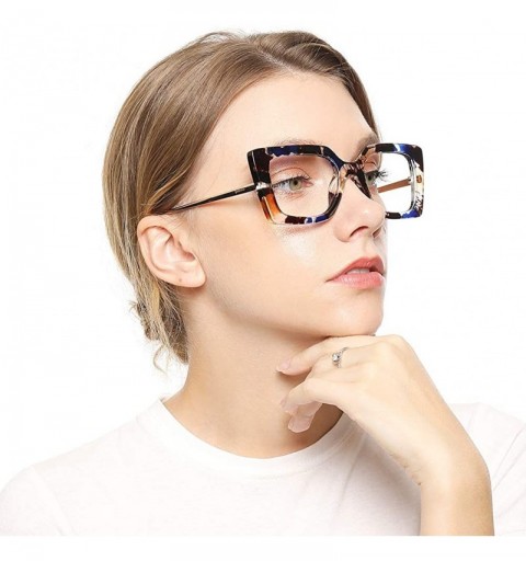 Butterfly Anti-Blue Block Light Pearl Inlay Arm Cat Eye Reading Glasses - Anti Blue - Marble Pattern as Picture - CZ18X6NIOXA...