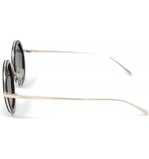 Round Polarized Women Classic Round Circle Plastic Frame Sunglasses with UV400 Lenses - DS 1630 - Made In ITALY - CZ18ER829WR...