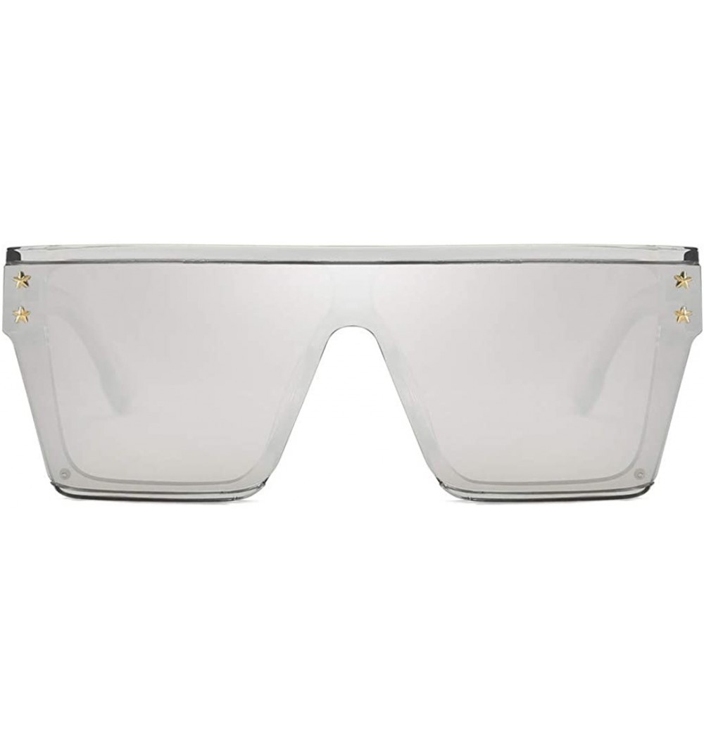 Goggle Fashion Man Women Irregular Shape Sunglasses Glasses Vintage Retro Square Sunglasses Flat Shades Oversize - B - CN1907...