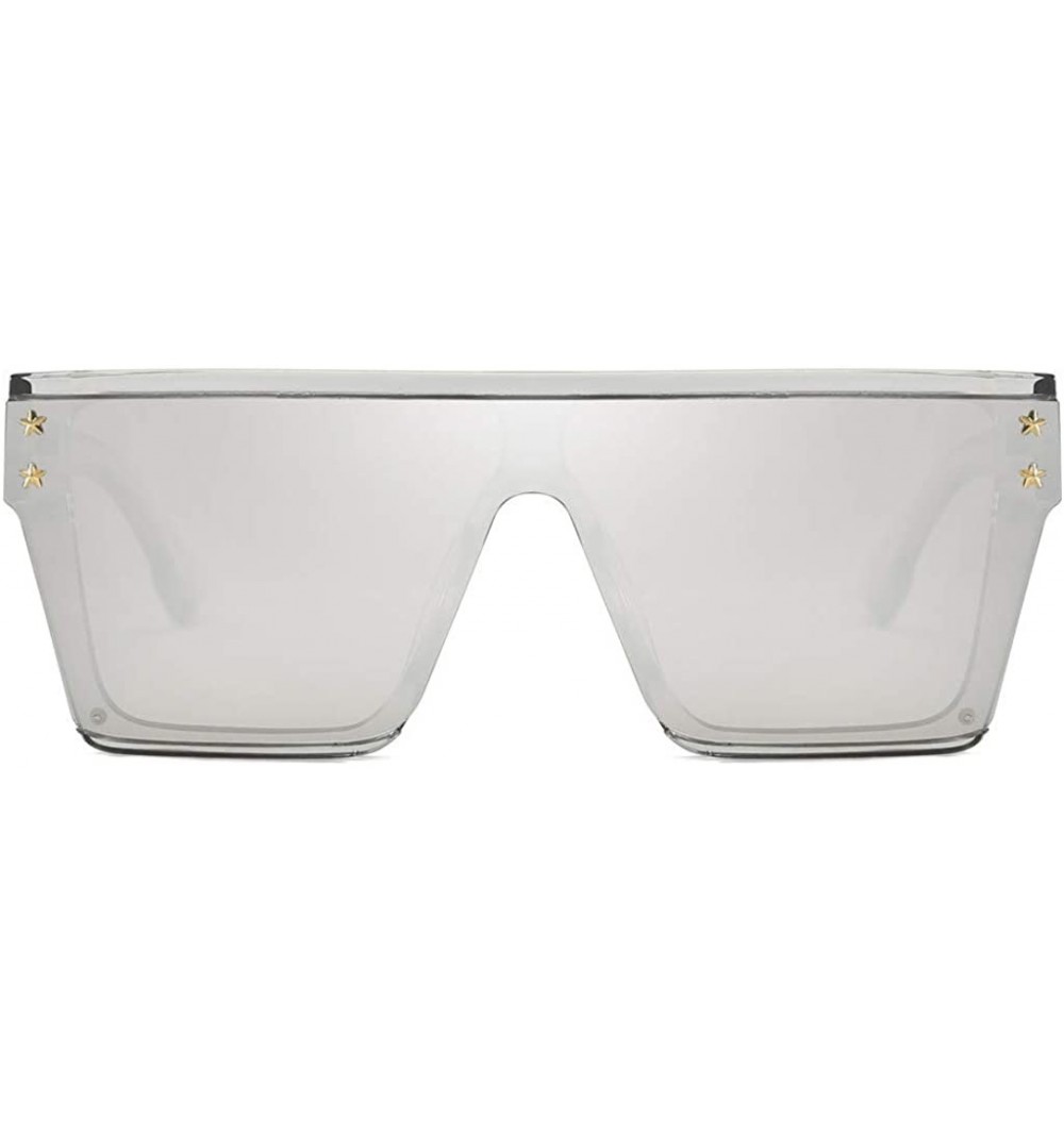 Goggle Fashion Man Women Irregular Shape Sunglasses Glasses Vintage Retro Square Sunglasses Flat Shades Oversize - B - CN1907...