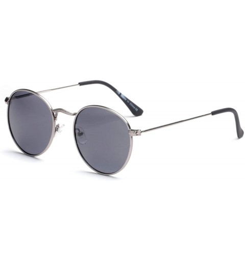 Goggle Unisex Round Fashion Sunglasses - Black - CV18WU7NZ5A $36.42