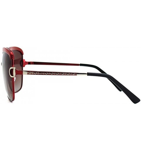 Aviator Sexy Luxury Polarized Sunglasses For Women 2019 Red Metal Frame Y7691 C1 BOX - Y7691 C3 Box - CR18XE0HUDQ $19.64