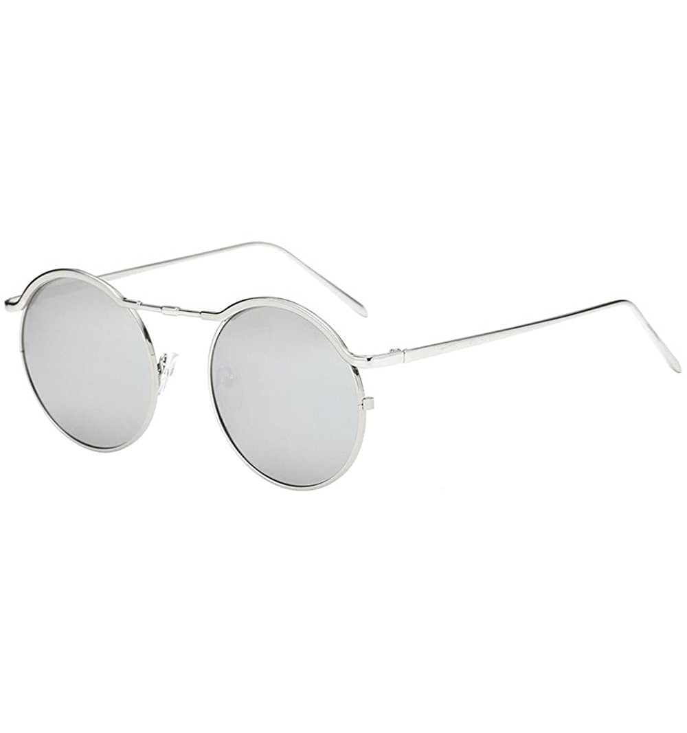 Oversized Women Unisex Fashion Round Shades Acetate Frame UV Sun9133d - C818RS6QT3T $14.30