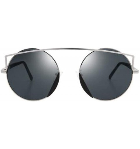 Aviator Stainless steel frame polarized sunglasses- anti-glare round lens - A - CG18RXG64LZ $92.60