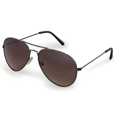 Sport Classic Aviator Pilot Flat Lens Sunglasses For Men and Women with Protective Bag - 100% UV Protection - CP128SLZ5NB $8.18
