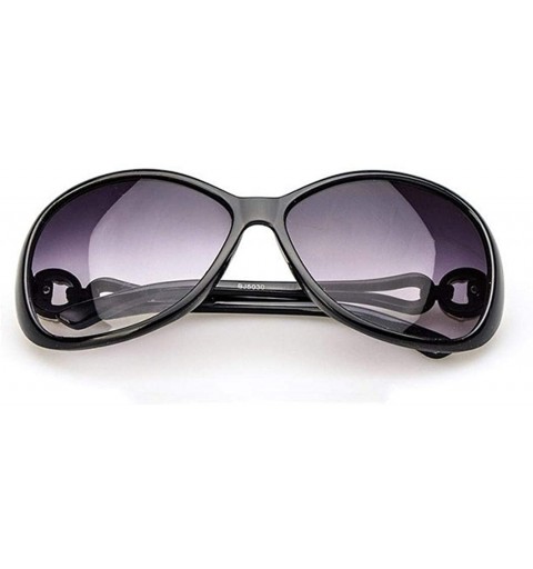 Oval Women Fashion Oval Shape UV400 Framed Sunglasses Sunglasses - Black - C51987Y9GR2 $12.49