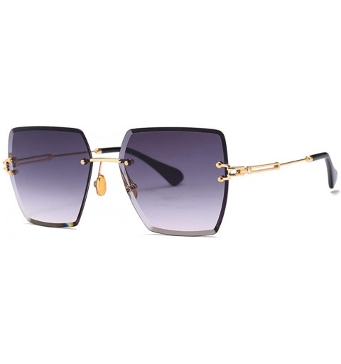 Oversized Fashion Men women Oversized Frameless Candy color Sunglasses UV400 - Gray - CW18NHOMR50 $10.62