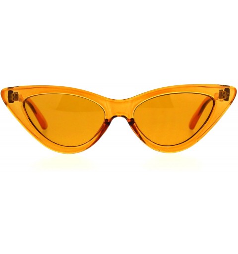 Cat Eye Womens Gothic Cat Eye Pop Color Funk Vintage Sunglasses - Orange - CN180ZZ8NKK $10.91