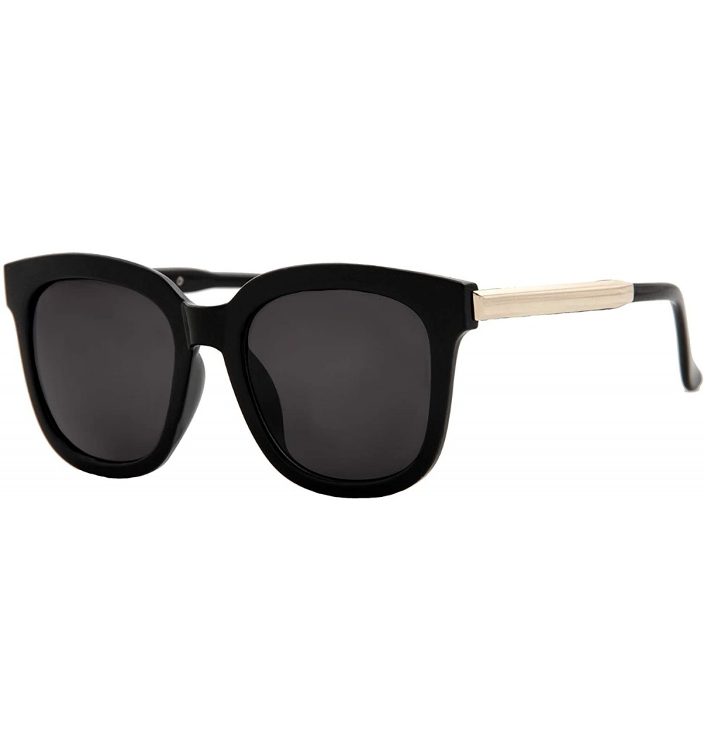 Oversized Stylish Sunglasses Women Modern Fashion Square Mirrored Lens Oversized - C318OCWNEIE $8.75