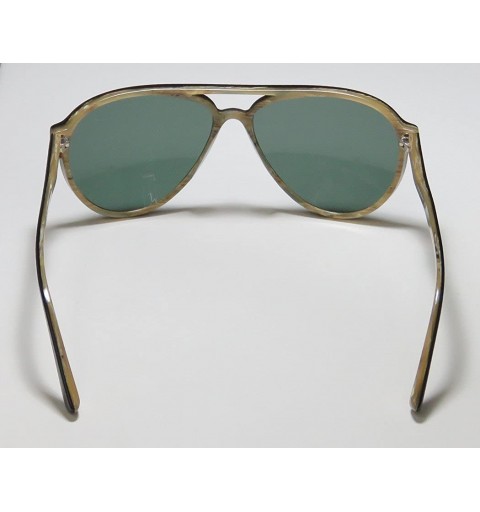 Aviator 8051 Mens/Womens Aviator Full-rim 100% UVA & UVB Lenses Sunglasses/Shades - Black / Horn - CC11BT8M39Z $34.90