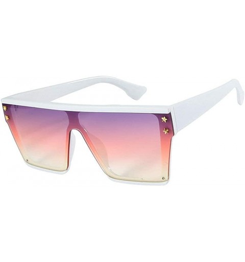 Square Sunglasses Luxury Oversize Square Goggles - Purple&pink - CP18T4TT4GG $12.90